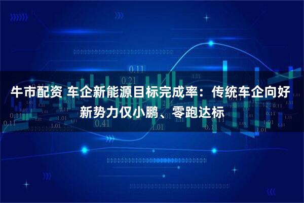 牛市配资 车企新能源目标完成率：传统车企向好 新势力仅小鹏、零跑达标